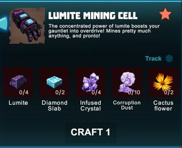 Creativerse R41 crafting recipes lumite mining cell01