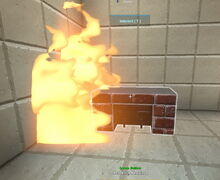 Creativerse red brick fireplace sets flammable material ablaze 2018-12-21 22-44-58-05.jpg
