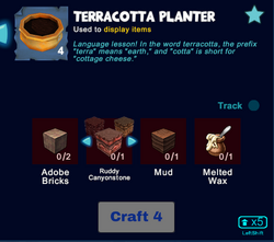 Terracotta planter craft