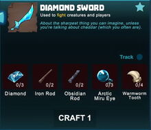 Creativerse sword crafting recipe 84