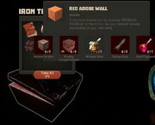 Creativerse Red Adobe Wall Iron Chest