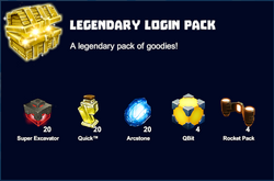 Legendary login pack contents