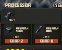 Creativerse Obsidian ore to slab and rod01.jpg