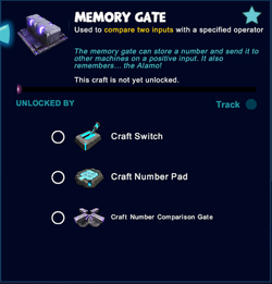 Memory gate unlock