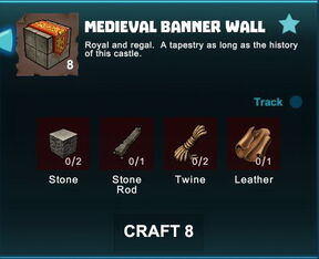 Creativerse R41 crafting recipes colossal castle medieval banner wall01