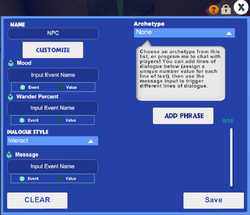 Programmable villager wiring ui