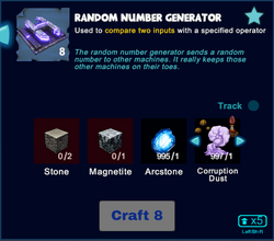 Random number generator craft