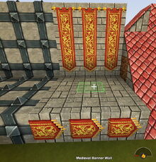 Creativerse R41 colossal castle Medieval Banner Wall1