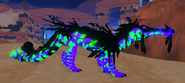 Bewitched male Nymphasuchus in-game at night