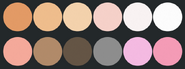 Fabráashé's primary color palette