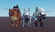 Dyaelatura's size compared to that of Dragonixsauria and Sleirnok