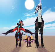 Size comparison with Xeternos and Boreal Warden, spread apart