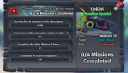 Event Missions menu during part 1