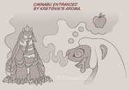 Effect of Kretśnik's aroma on a Cimmabu, depicted by Ghostmysterios