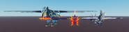 Flier size comparison, front view alternate
