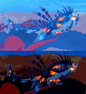 Glimmer male Eigion Warden during day and night