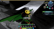 An adult Light Guardian Dragon alongside a Chain Blade and the Golden Nunchuks of Lightning weapons.