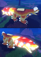 Glow Tail Kretśnik; note that the bottom jaw of the tail doesn't glow