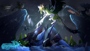 Lorolael alsongside Mijusuima, Syroudon, pair of Nolumoths, pair of Jotunhels and Lmakosauruodon featuring in the game's thumbnail, by angel_mich2