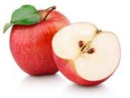 An apple, which is an inspiration for Aholai's design
