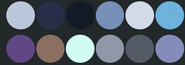 Molangai's primary color palette