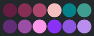 Prabiki's primary color palette
