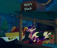 The Christmas decorations at Mylo's Shack in the Trade World (Part 1)