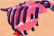 Lorolael's carcass in Legacy features dark purple bones and pink flesh