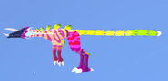 Original Glow Tail on previous Cantapodi model; note the glowing thighs and toes