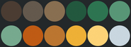 Coniferon's primary color palette