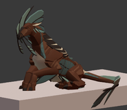 Old Gloracus sitting pose