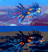 Glimmer female Eigion Warden during day and night