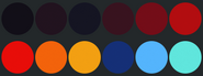 Iztajuatl's primary color palette