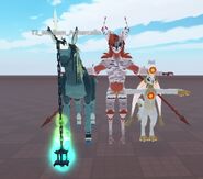 Size comparison with Adharcaiin and Ani, front view