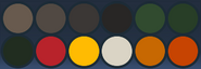 Goskogur's primary color palette