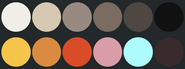 Puffwump's primary color palette