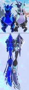 Gigantism (right) and Sapphire (left) Novus Warden
