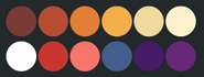 Kretśnik's primary color palette