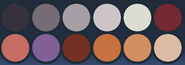 Meorlark's primary color palette