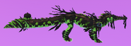 Custom Clover Nymphasuchus, colored in black to highlight the mutation