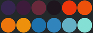 Glovaucus' primary color palette