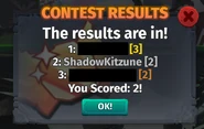 Minigame results