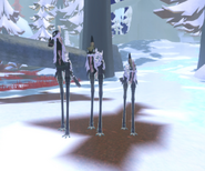 Gigantism male Khiku (left) next to Regular male Khiku (middle) next to Dwarfism male Khiku (right)