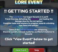 Old Getting Started Message; note the background