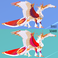 Shimmer (below) and normal (above) Erridea