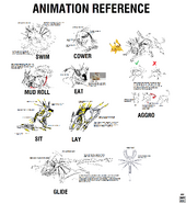 Unused animation reference sheet