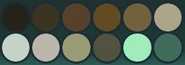 Mustegaryx's primary color palette