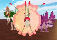 Furnilixii's size compared to that of Aholai and Wewuix, front view