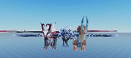 Khu'Vuk's size compared to that of Sang Toare and Seradae, front view