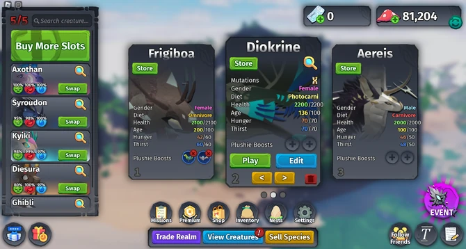 Main Menu at 26th September 2023